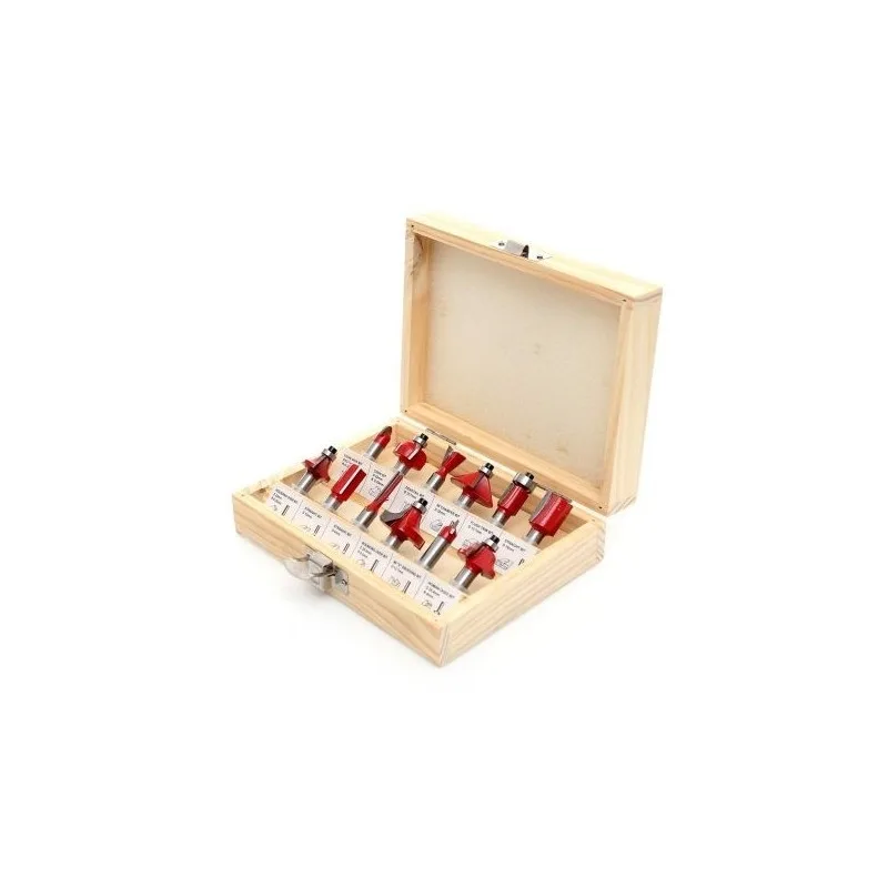 Set 12 freze pentru lemn, coada 8mm, poza 2
